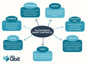 Esquema que presenta las principales plataformas para crear smart contracts